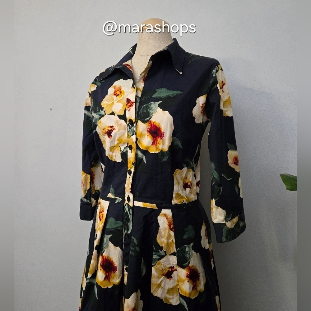 Samantha Sung Audrey Floral Print Shirt Dress - Picture 3 of 8